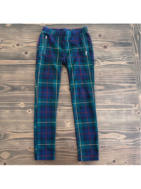 The Children’s Place Plaid Leggings Girls 6X Blue Green Preppy Fall